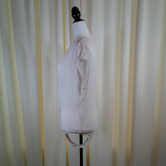 Ardene Plunging Pleated Bodysuit - Soft Beige, Size S - Picture 8 of 10